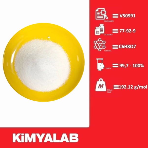 Kimyalab Sitrik Asit - Citric Acid Anhydrous 25 Kg-Koli Toptan