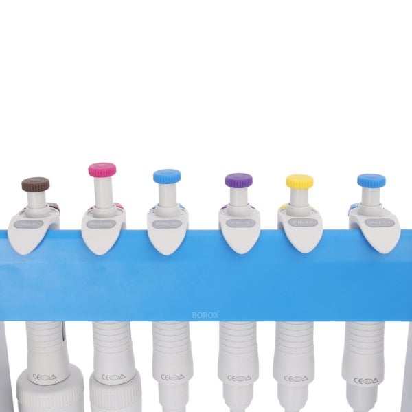 Borox Pipet Standı Yatay - Otomatik Pipet Standı 6lı Rack