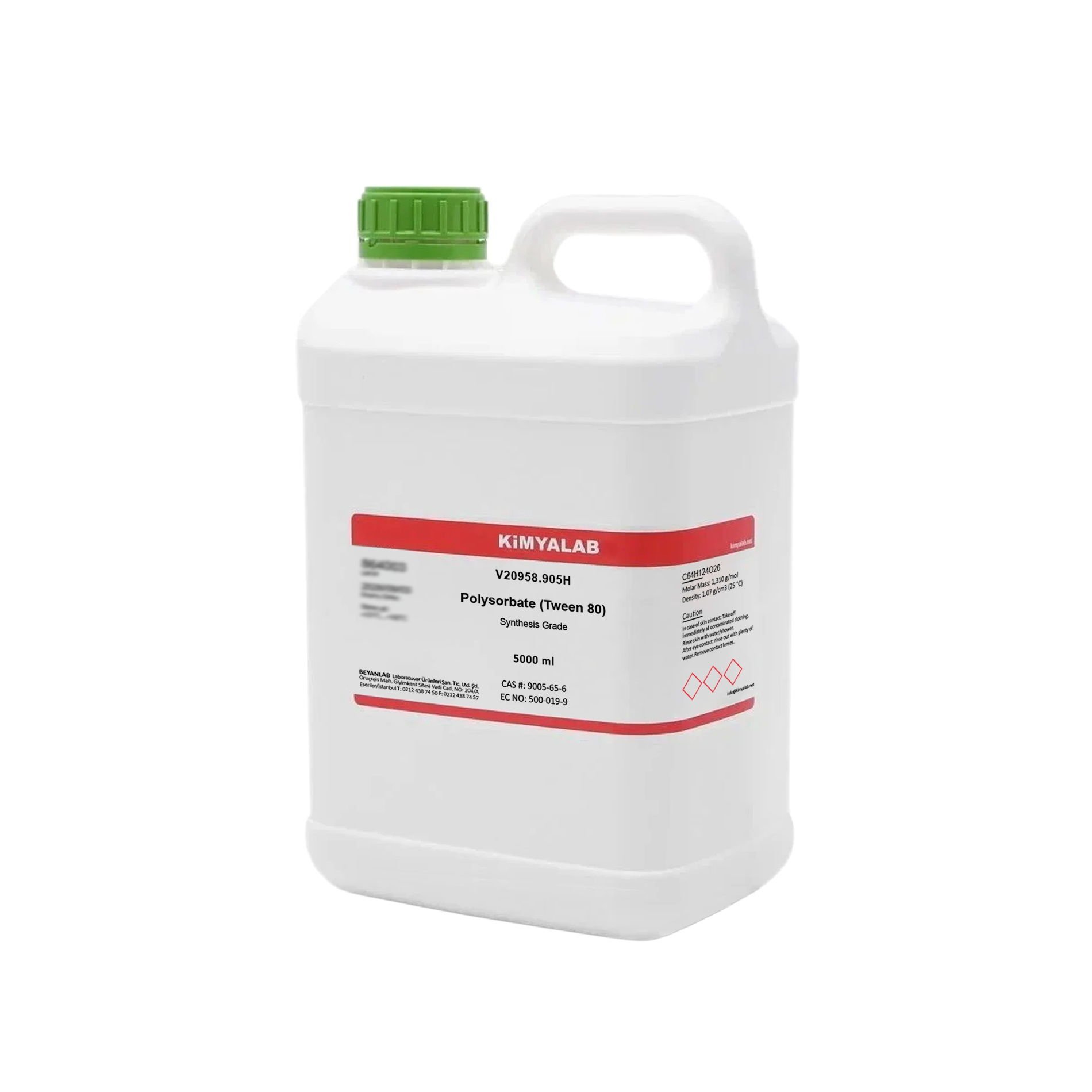 Kimyalab Polisorbat 5L - Tween 80 - Polysorbate 80