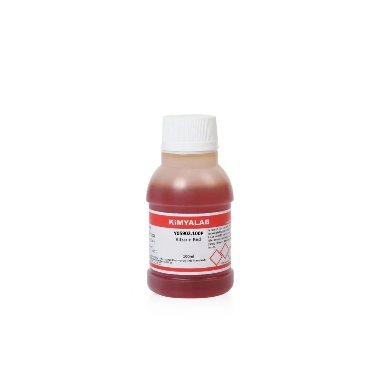 Kimyalab Alizarin Red Çözeltisi - Alizarin Kırmızısı 100 ml PE Şişe