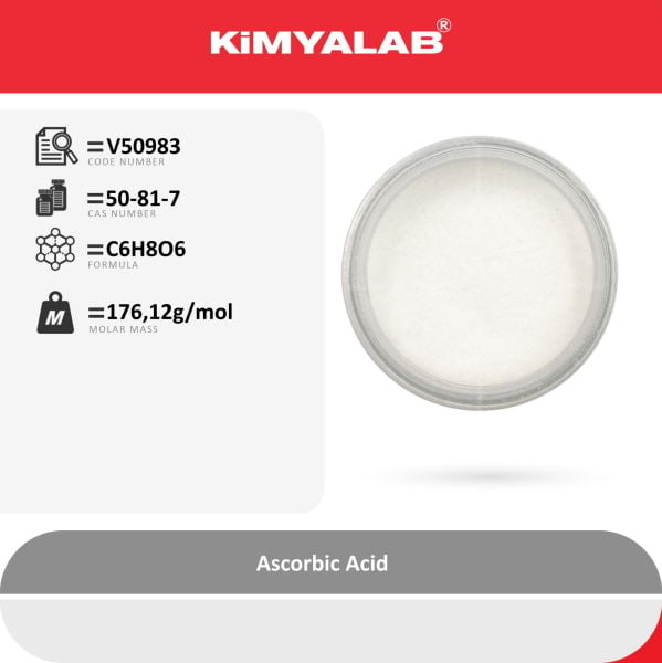 Kimyalab Askorbik Asit - Ascorbic Acid - E300 - 25 Kg-Koli Toptan