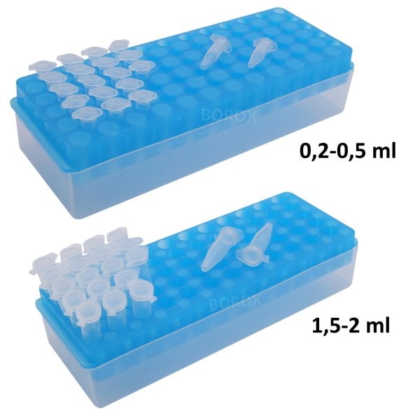 PCR Tüp Standı 0.2-0.5-1.5-2 ml İçin 60 Delikli Çift Taraflı - Eppendorf Tüp Standı