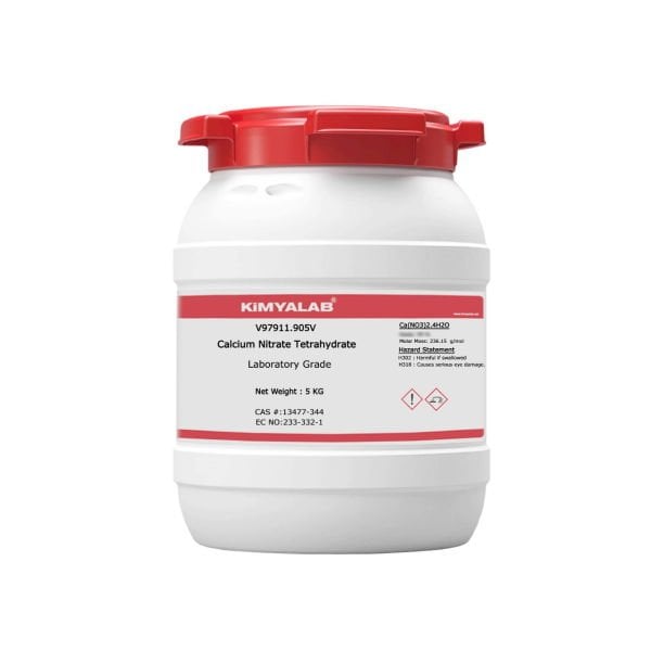 Kimyalab Kalsiyum Nitrat Tetrahidrat - Calcium Nitrate Tetrahydrate - 5 Kg-HDPE Varil