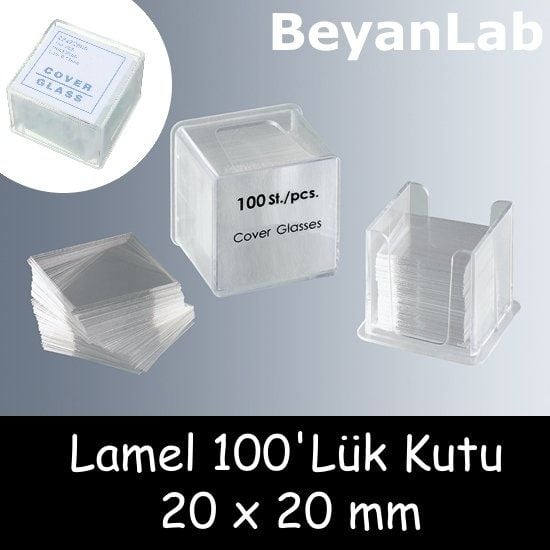 Borox Lamel 20x20mm - Mikroskop Slayt İçin Cover Glass - 100 Paket Toptan