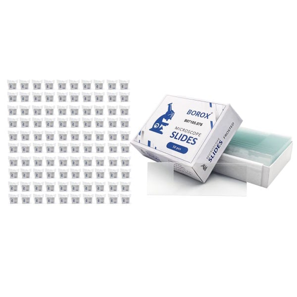 Borox Lam - Tek Kenarı 1/3 Rodajlı Mikroskop Lamı - 100 Paket Toptan