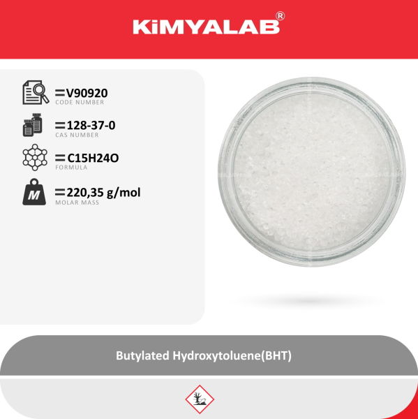 Kimyalab Bütil Hidroksi Toluen 250g - Butylated Hydroxytoluene (BHT)