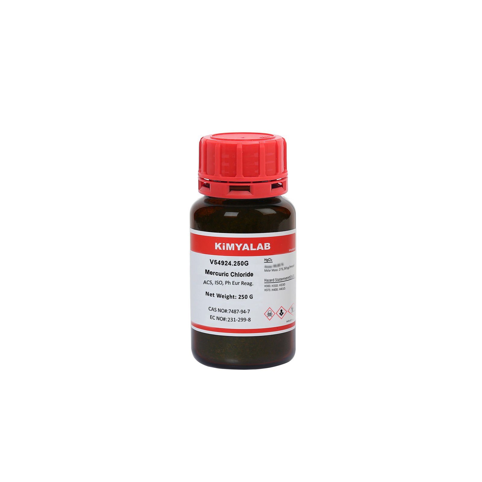 Kimyalab Civa(II) Klorür 250g - Mercuric Chloride - Mercury(II) Chloride