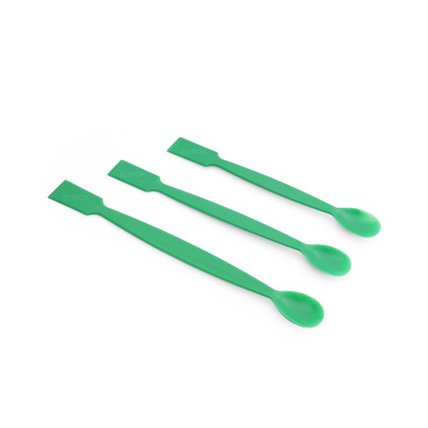 Borox Spatül 18cm Yeşil - Plastik Spatula Laboratuvar Kaşığı