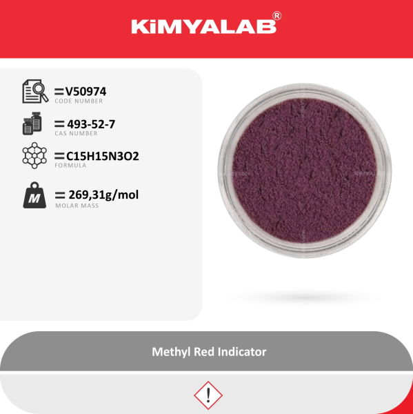 Kimyalab Metil Kırmızısı Toz 50g - Methyl Red Indicator - Analytic Grade