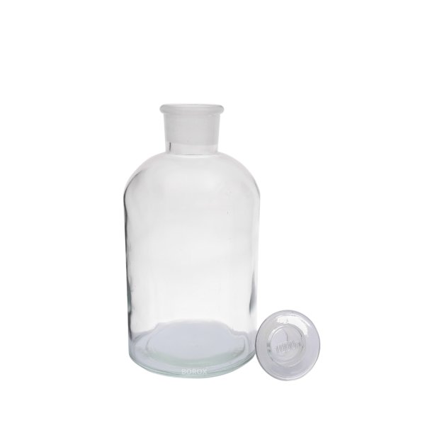 Borox Cam Miyar Şişe 1000 ml - Şilifli Cam Tıpalı Şişe