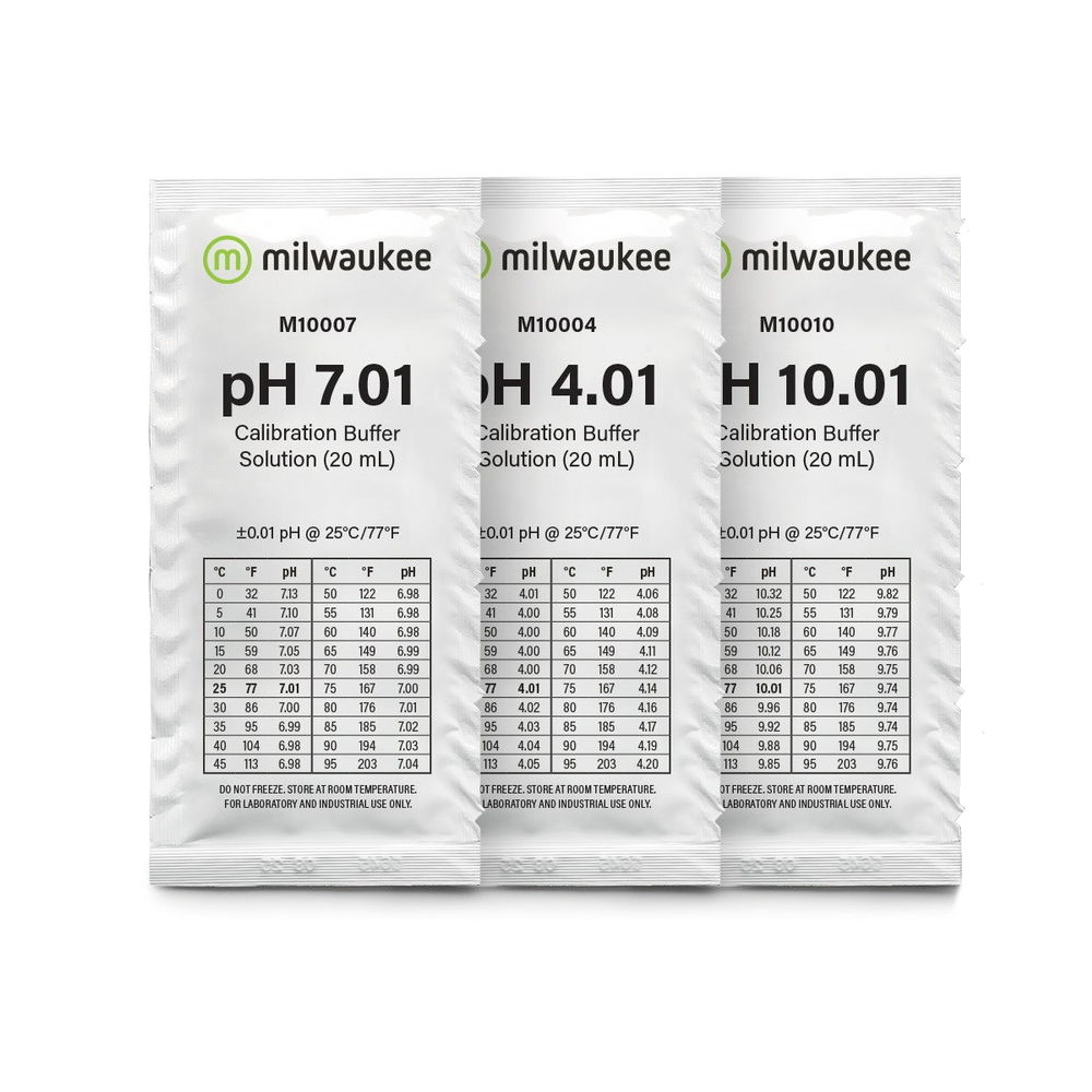 Milwaukee pH Tampon Çözeltisi pH 4.01, 7.01, 10.01 - 3lü Set