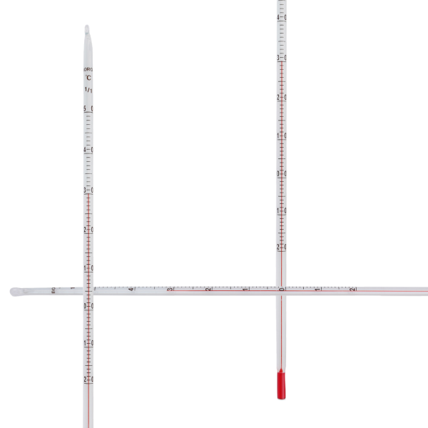 Borox Cam Alkollü Termometre - Kimya Termometresi -20-50C