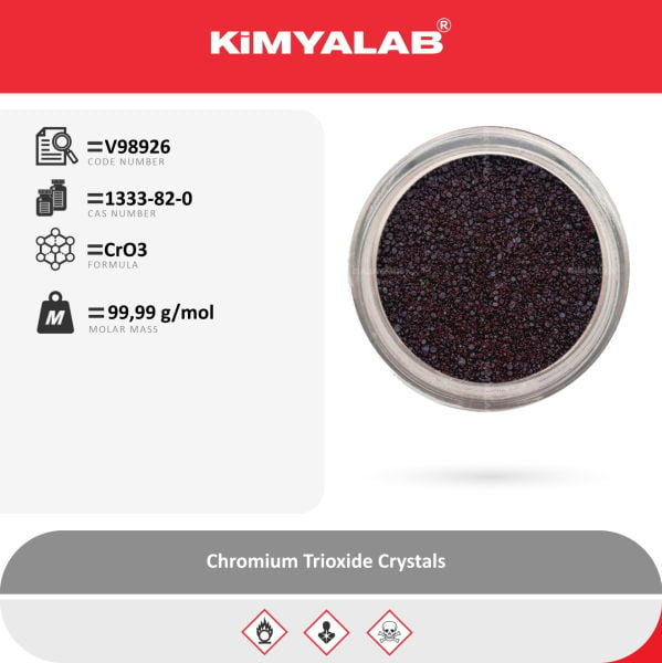 Kimyalab Kromik Asit - Chromium Trioxide Crystals - 5 Kg-HDPE Varil