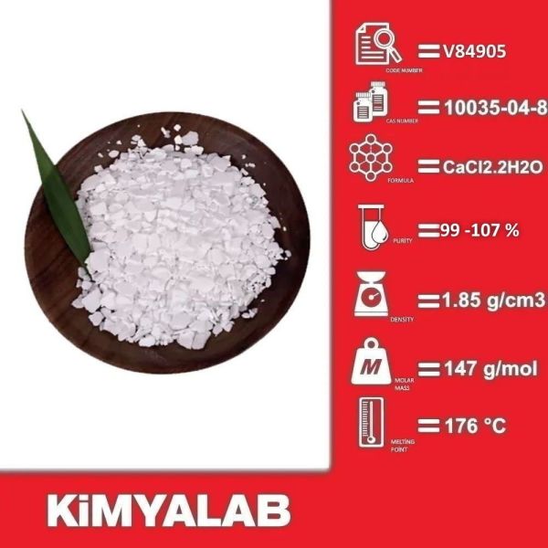 Kimyalab Kalsiyum Klorür Payet - Calcium Chloride Dihydrate - 5 Kg-HDPE Varil