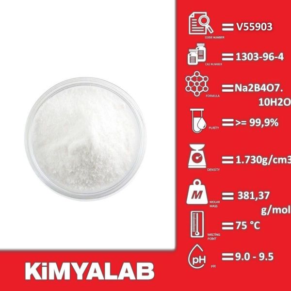 Kimyalab Boraks Dekahidrat - Disodyum Tetraborat - 5 Kg-HDPE Varil