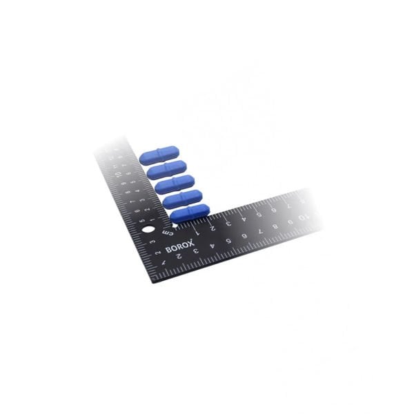Manyetik Balık 8x25 mm - Mavi Teflon Karıştırıcı Halkalı - 5 Adet Paket