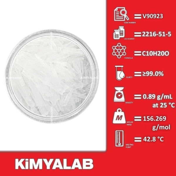 Kimyalab Kristal Mentol - Menthol Crystals - 5 Kg-HDPE Varil