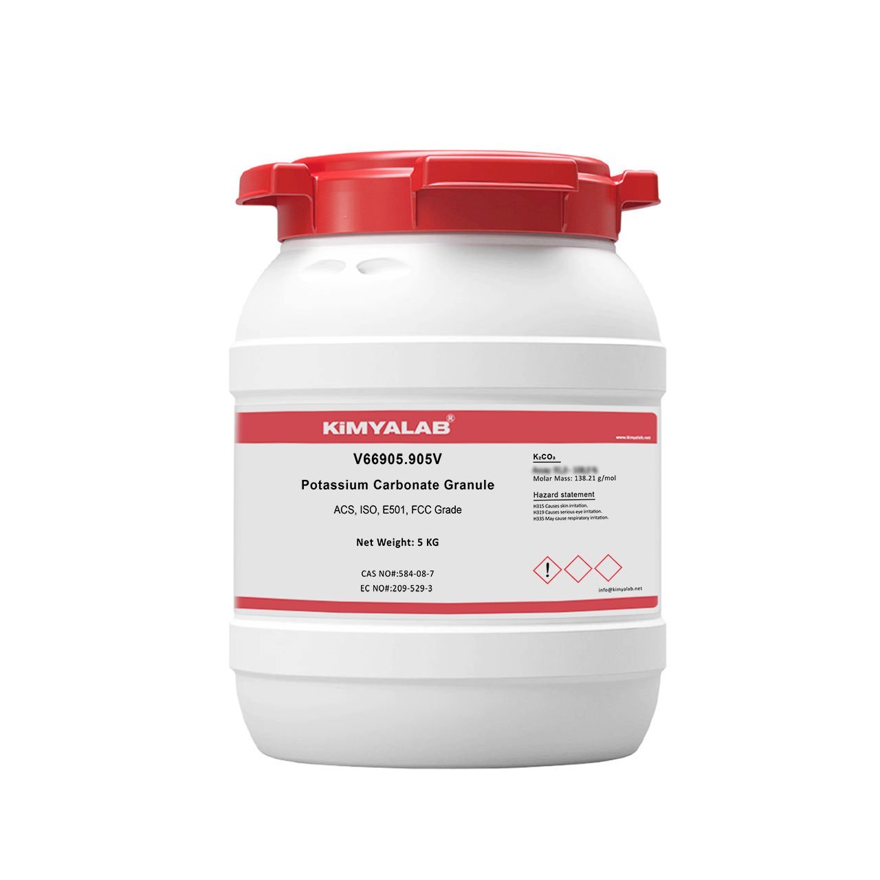 Kimyalab Potasyum Karbonat Granül - Potassium Carbonate Granule - 5 Kg-HDPE Varil