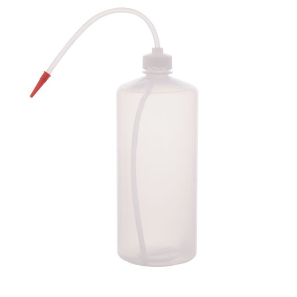 Borox Piset 1000 ml - Renkli Yıkama Şişesi - Şeffaf - PE Plastik Uzun Form - 12Adet/Toptan