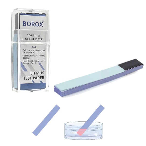 Turnusol Kağıdı Mavi 100 Test Strip - Litmus Paper 50 Paket Toptan
