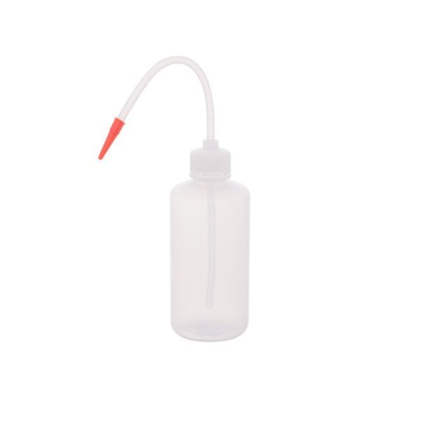 Borox Piset 250 ml - Renkli Yıkama Şişesi - Şeffaf - PE Plastik Uzun Form - 12 Adet/Toptan