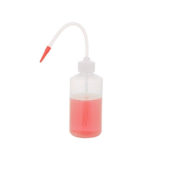 Borox Piset 250 ml - Renkli Yıkama Şişesi - Şeffaf - PE Plastik Uzun Form - 12 Adet/Toptan