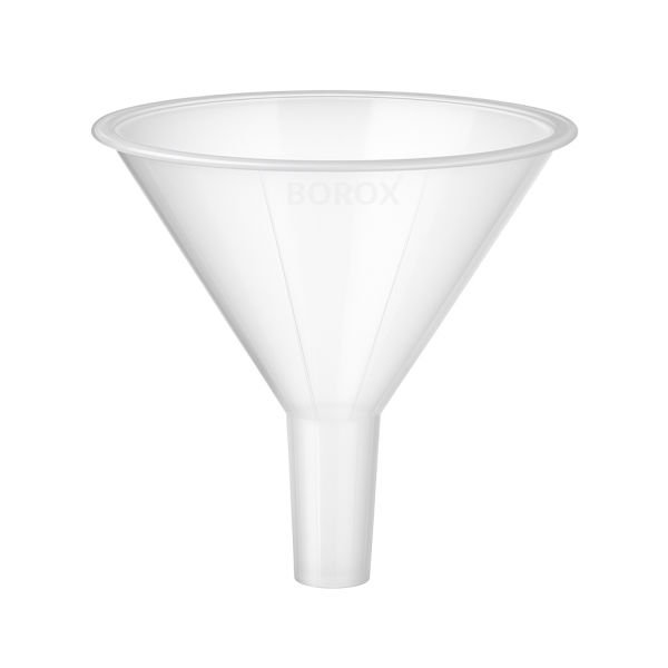 Borox Plastik Toz Huni 150mm - Laboratuvar Hunisi - Paralel Gövde - 36 Adet/Toptan