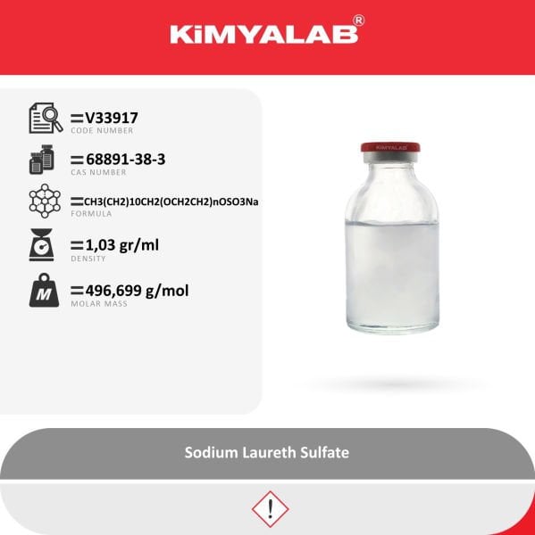 Kimyalab SLES Sodyum Lauril Eter Sülfat 1Kg - Sodium Laureth Sulfate