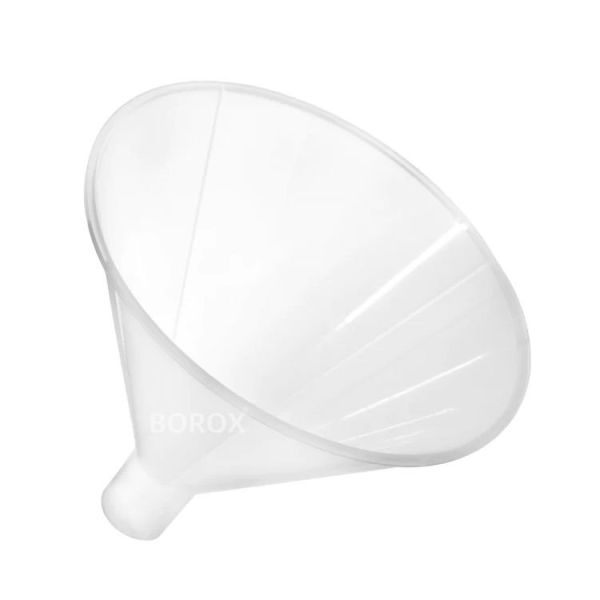 Borox Plastik Toz Huni 100mm - Laboratuvar Hunisi - Paralel Gövde - 36 Adet/Toptan