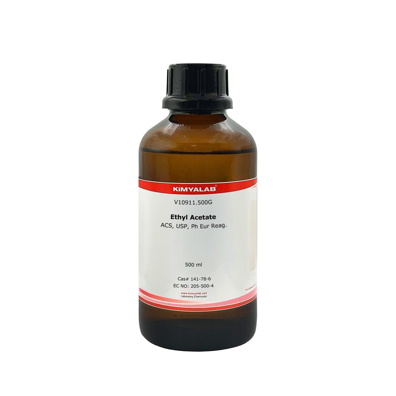 Etil Asetat 500ml Cam Şişe - Ethyl Acetate Extra Pure %99,5