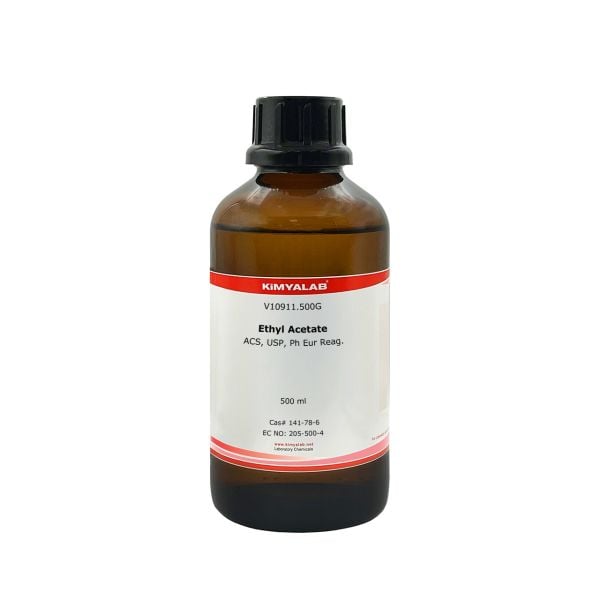 Etil Asetat 500ml Cam Şişe - Ethyl Acetate Extra Pure %99,5