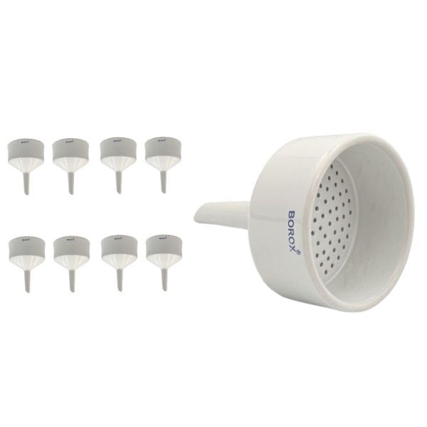 Borox Porselen Buhner Hunisi 90mm - Bühner Filtrasyon Huni - 8 Adet/Toptan
