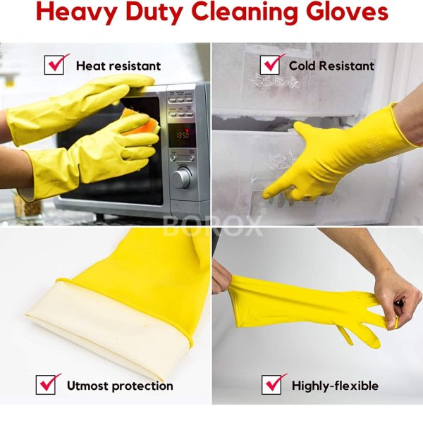 Lateks Eldiven XL - Çok Amaçlı Latex Asit Bulaşık Eldiveni - 20 Adet Toptan