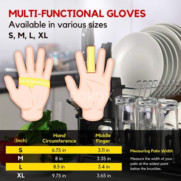 Lateks Eldiven XL - Çok Amaçlı Latex Asit Bulaşık Eldiveni - 20 Adet Toptan