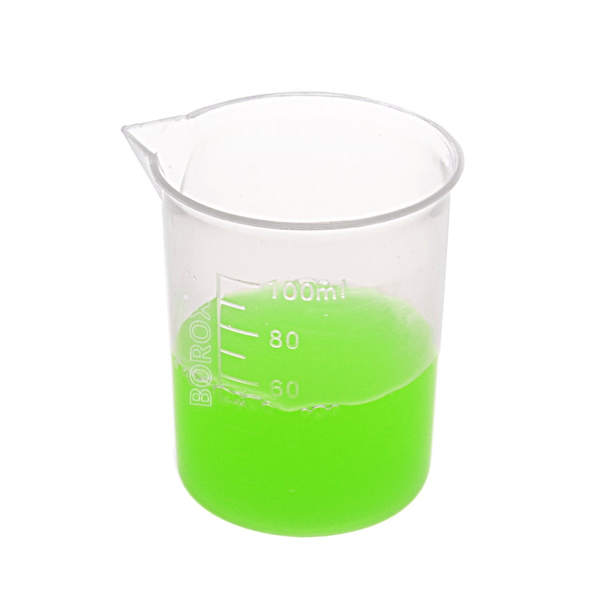 Borox Plastik Beher 100 ml - Kabartma Dereceli Ölçülü Beaker