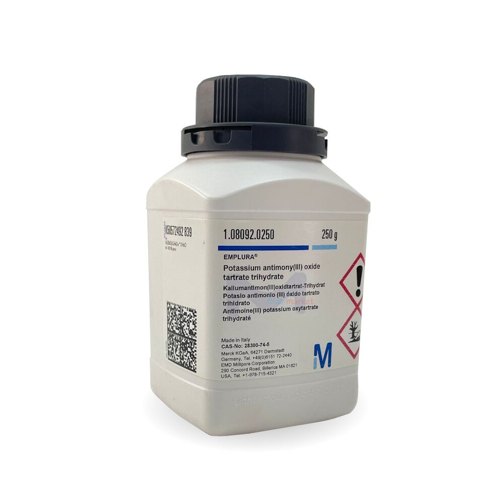 Potasyum Antimon(III) Oksit 250 g - Potassium Antimony III Oxide Tartrate Merck 108092.0250