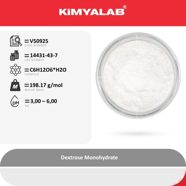 Glikoz Monohidrat - 1KG Dekstroz - Dextrose Monohydrate Extra Pure