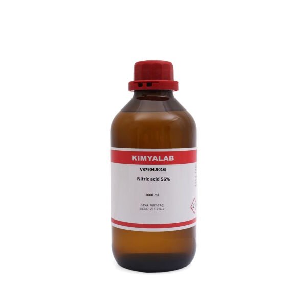 Kimyalab Nitrik Asit 56% 1000mL Cam Şişe - Nitric acid HNO3