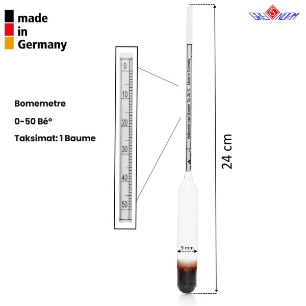 Greinorm Alman Bomemetre 0-50 Bé° - Bomometre Yoğunluk Ölçer