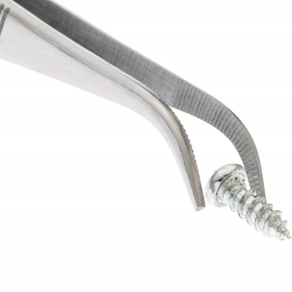 Borox Penset 16 cm Paslanmaz Çelik - Eğri Sivri Uçlu Cımbız - 10 Adet Toptan