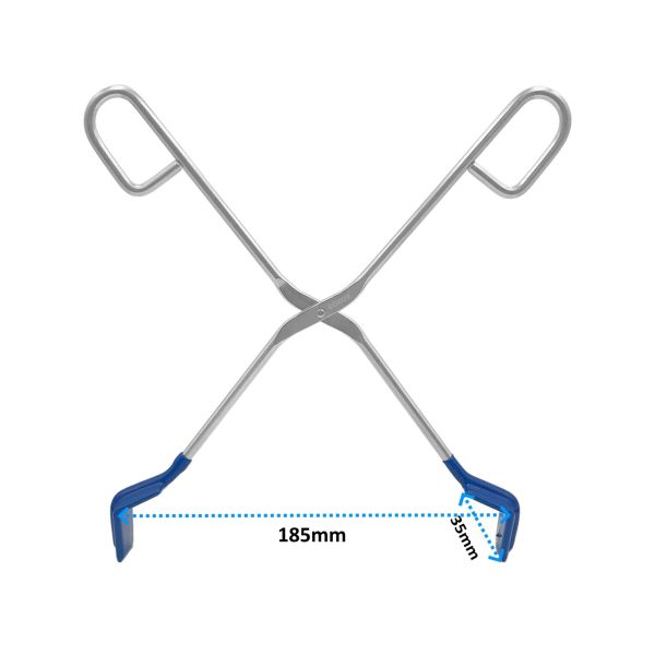 Borox Kroze Maşası 280 mm - Paslanmaz Çelik - Kroze Tutacağı PVC Kaplı - 10 Adet Toptan