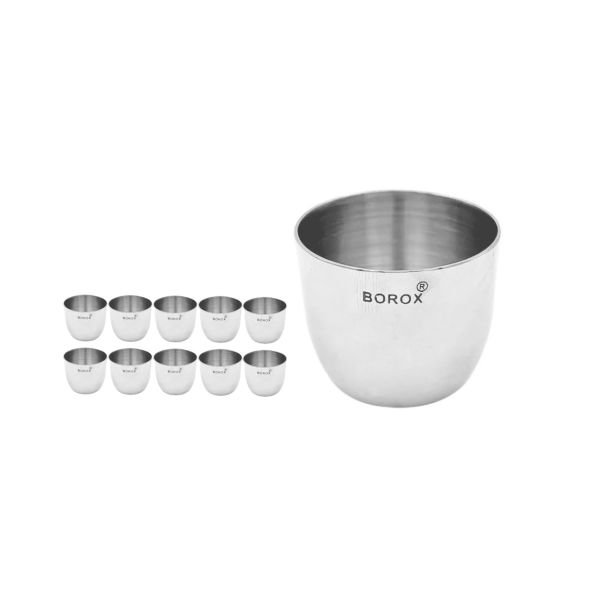 Borox Paslanmaz Çelik Kroze 80ml - Crucible - 10 Adet Toptan