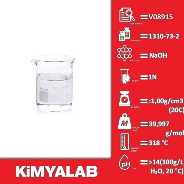 Sodyum Hidroksit Çözeltisi 1N - Sodium Hydroxide 1L Şişe NaOH