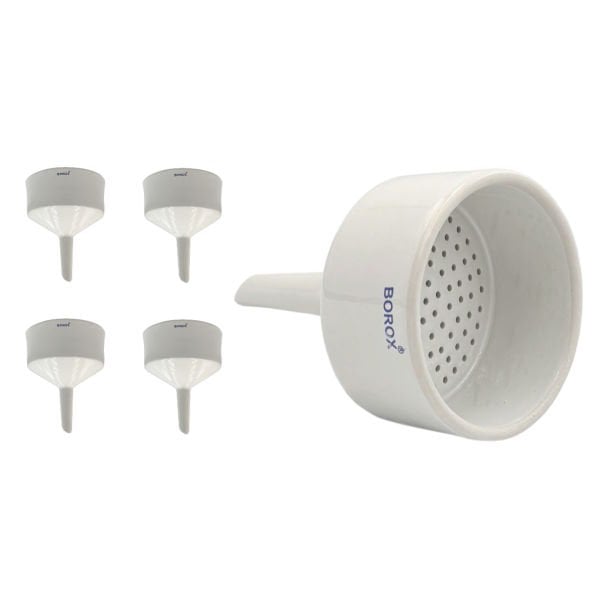 Borox Porselen Buhner Hunisi 125mm - Bühner Filtrasyon Huni - 4 Adet/Toptan