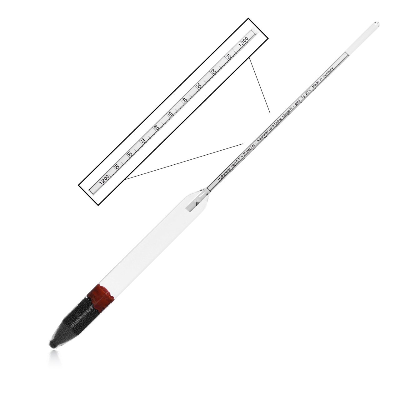 Greinorm Alman Hidrometre - Dansimetre 1.100-1.200 gr/cm3