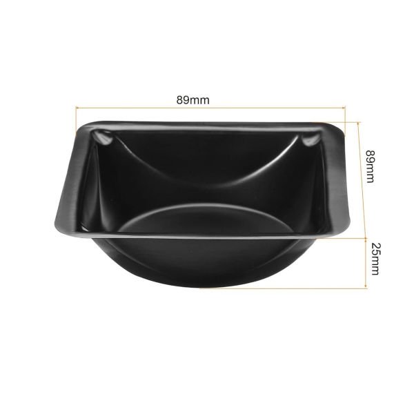 Borox PS Tartım Kabı - Plastik Kare Form 100ml - 100adet/paket - Siyah Renk