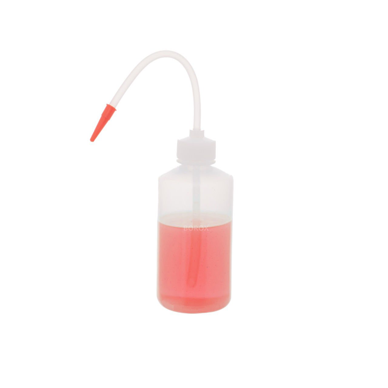 Borox Piset 250 ml - Renkli Yıkama Şişesi - Şeffaf - PE Plastik Uzun Form
