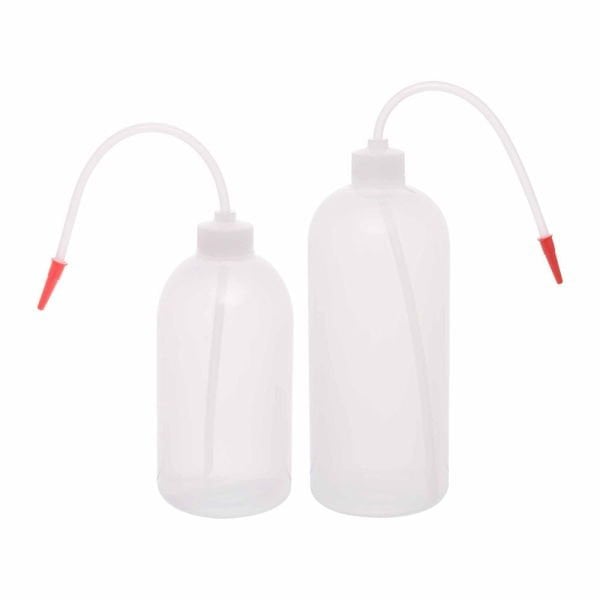 Borox Piset 500 ml - Renkli Yıkama Şişesi - Şeffaf - PE Plastik Uzun Form