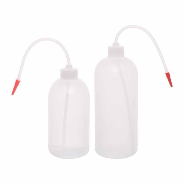Borox Piset 1000 ml - Renkli Yıkama Şişesi - Şeffaf - PE Plastik Uzun Form