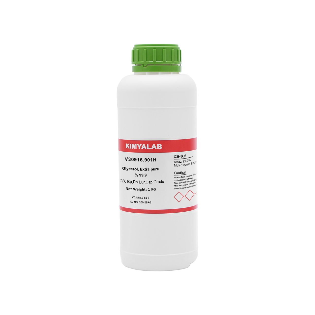 Kimyalab Gliserin 1 Kg - Glycerol %99,8 - Bitkisel Farma Kalite Glycerine